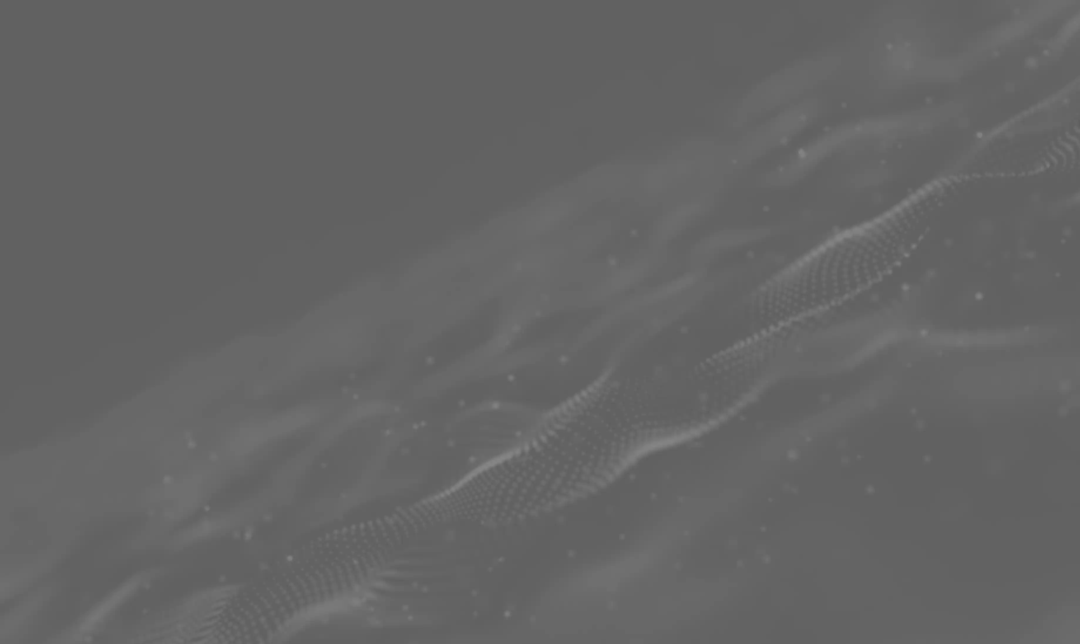 An abstract grey background shows flowing waves made of small digital dots. The image reflects Dot&’s advisory, executive intelligence, and cybersecurity services.