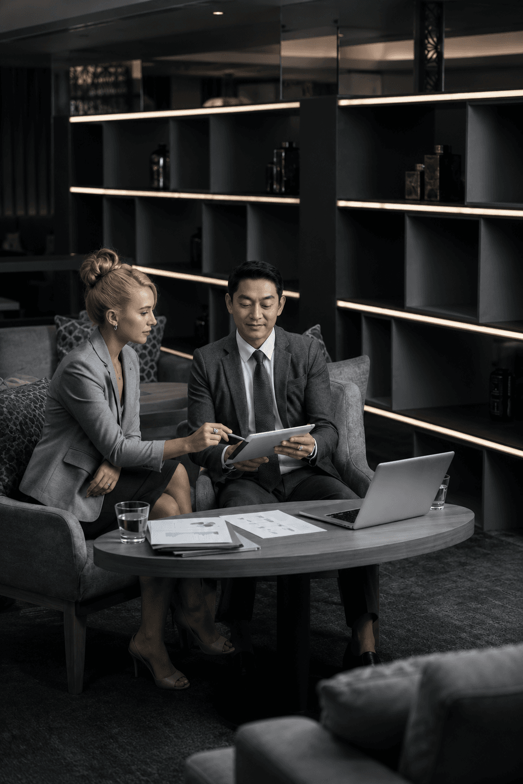 Corporate team discussion