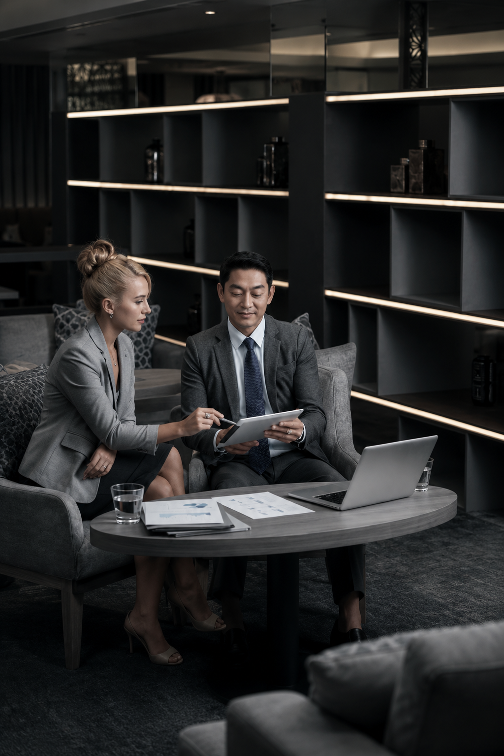 Corporate team discussion